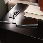 Black Wood Birkdale Charging End Table