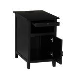 Black Wood Birkdale Charging End Table