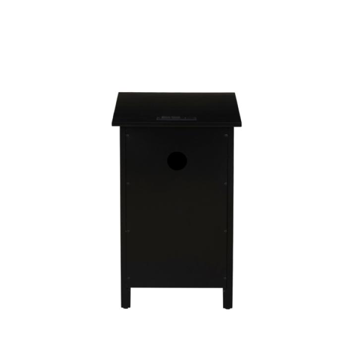 Black Wood Birkdale Charging End Table