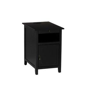 Black Wood Birkdale Charging End Table