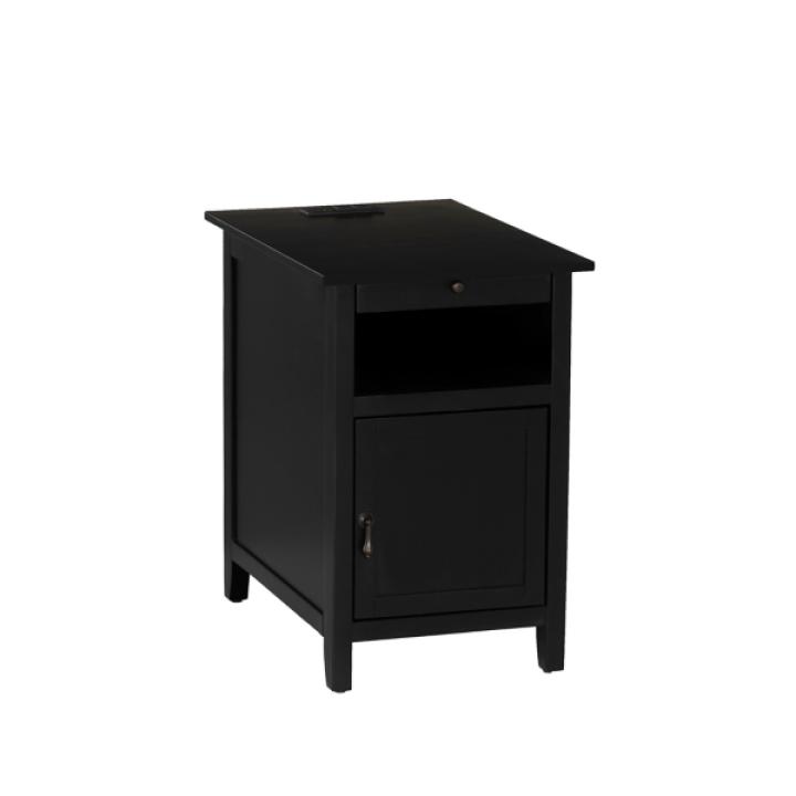Black Wood Birkdale Charging End Table