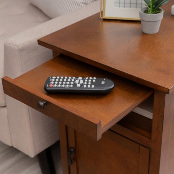 Hazelnut Wood Birkdale Charging End Table