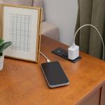 Hazelnut Wood Birkdale Charging End Table