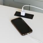 White Wood Birkdale Charging End Table