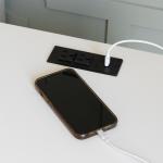 White Wood Birkdale Charging End Table