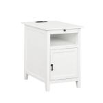 White Wood Birkdale Charging End Table