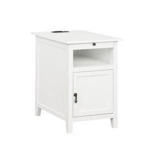 White Wood Birkdale Charging End Table