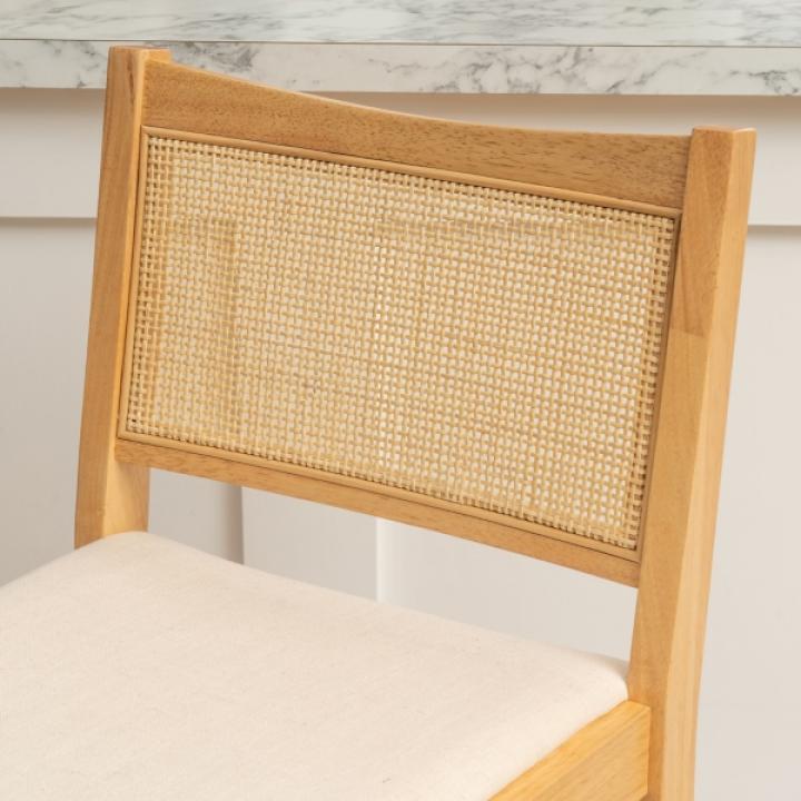 Natural Cane Bauer Bar Stools, Set of 2