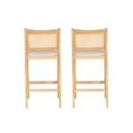Natural Cane Bauer Bar Stools, Set of 2