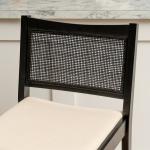 Black Cane Bauer Counter Stools, Set of 2