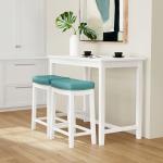 Teal Faux Leather Claridge 3-pc. Counter Set