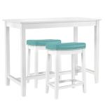 Teal Faux Leather Claridge 3-pc. Counter Set