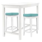 Teal Faux Leather Claridge 3-pc. Counter Set