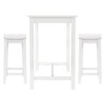 White Faux Leather Claridge 3-pc. Counter Set