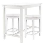 White Faux Leather Claridge 3-pc. Counter Set