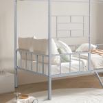 Silver Metal House Twin Loft Bed