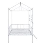 White Metal House Twin Loft Bed