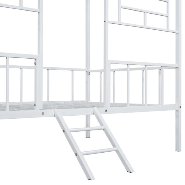 White Metal House Twin Loft Bed