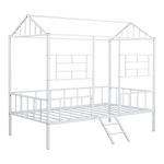 White Metal House Twin Loft Bed