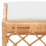 Natural Rattan Upholstered Larroux Ottoman