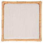 Natural Rattan Upholstered Larroux Ottoman