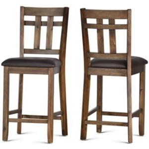 Faux Leather Saranac Counter Stools, Set of 2