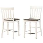 White Two Tone Joanna Counter Stools, Set of 2