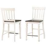 White Two Tone Joanna Counter Stools, Set of 2