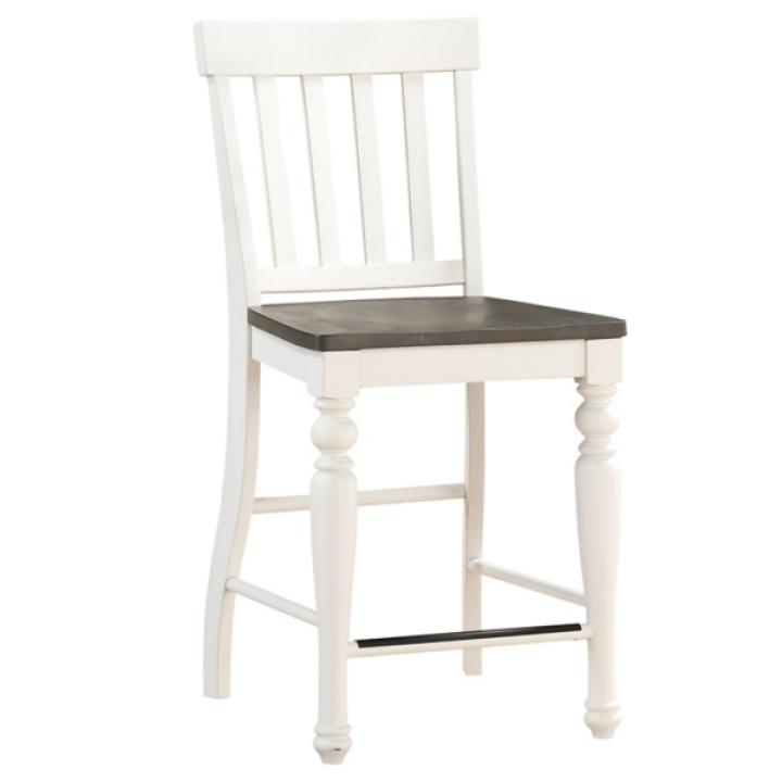 White Two Tone Joanna Counter Stools, Set of 2