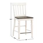 White Two Tone Joanna Counter Stools, Set of 2