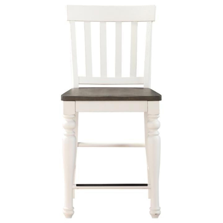 White Two Tone Joanna Counter Stools, Set of 2