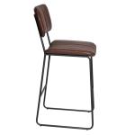 Brown Faux Leather Tribeca Bar Stool