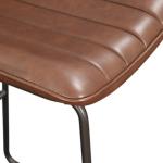 Brown Faux Leather Tribeca Bar Stool