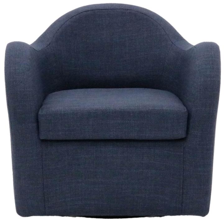 Navy Swivel Club Accent Chair