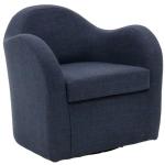 Navy Swivel Club Accent Chair