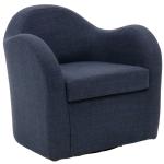 Navy Swivel Club Accent Chair