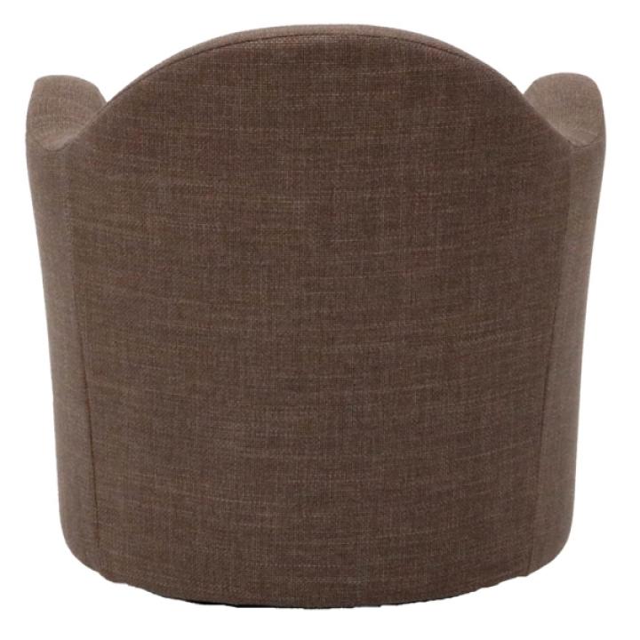 Brown Swivel Club Accent Chair