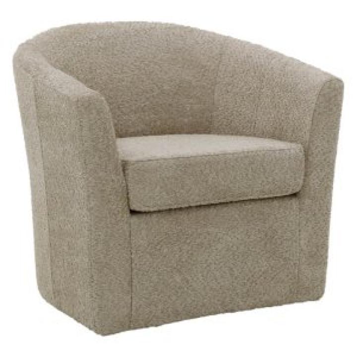 Oatmeal Upholstered Swivel Accent Chair