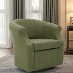 Green Upholstered Nikole Swivel Accent Chair