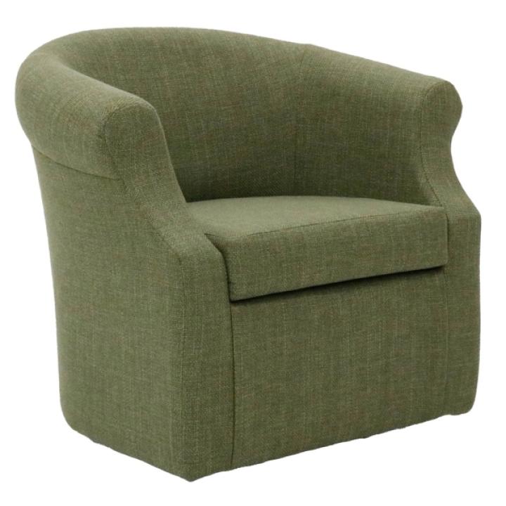 Green Upholstered Nikole Swivel Accent Chair