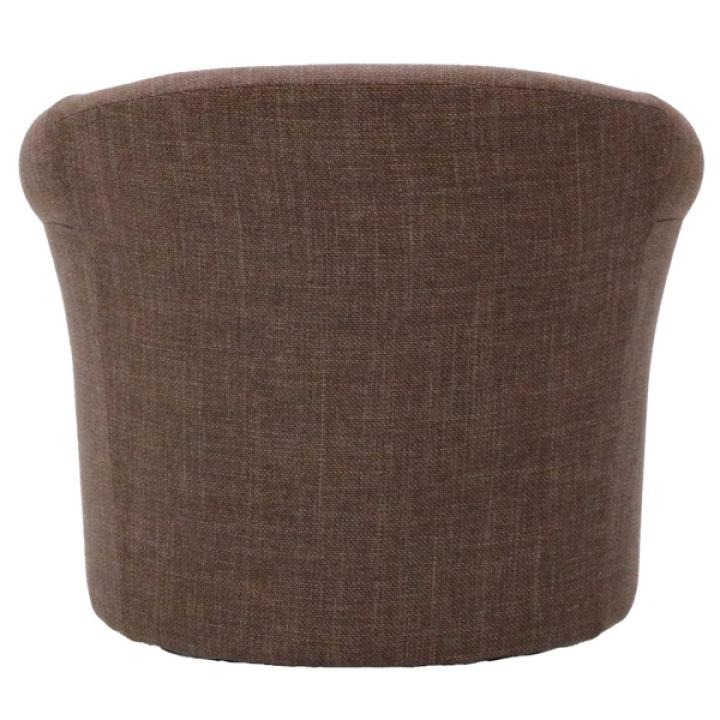 Brown Upholstered Nikole Swivel Accent Chair