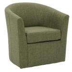 Green Upholstered Swivel Accent Chair