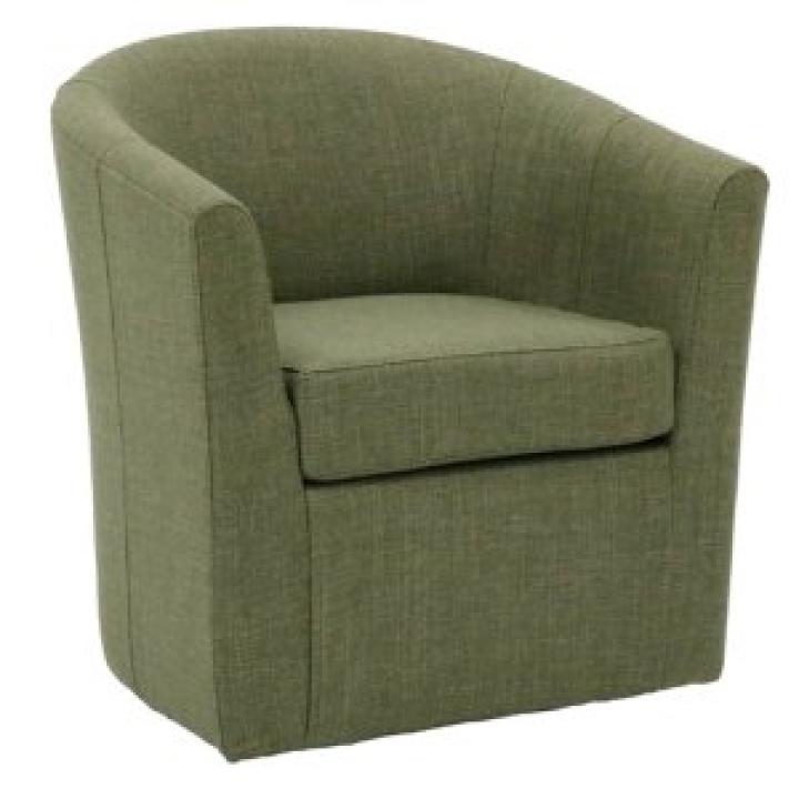 Green Upholstered Swivel Accent Chair