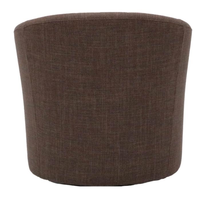 Truffle Brown Upholstered Swivel Accent Chair