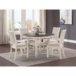 Antique White Wood Upholstered Dining Chair