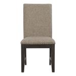 Rustic Brown Wood Upholstered Dining Chair
