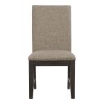 Rustic Brown Wood Upholstered Dining Chair