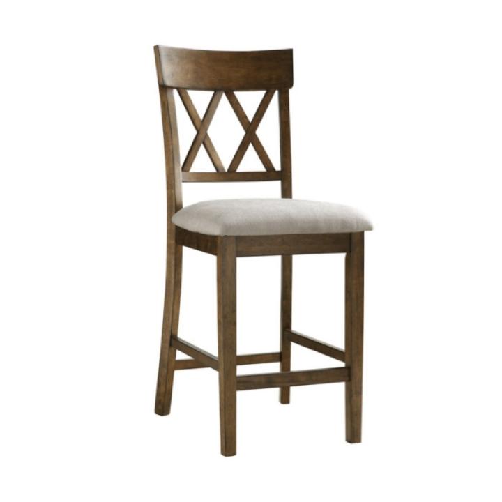 Balin Upholstered Double X Back Counter Stool