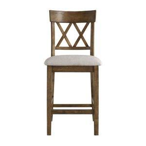 Balin Upholstered Double X Back Counter Stool