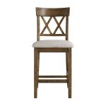Balin Upholstered Double X Back Counter Stool